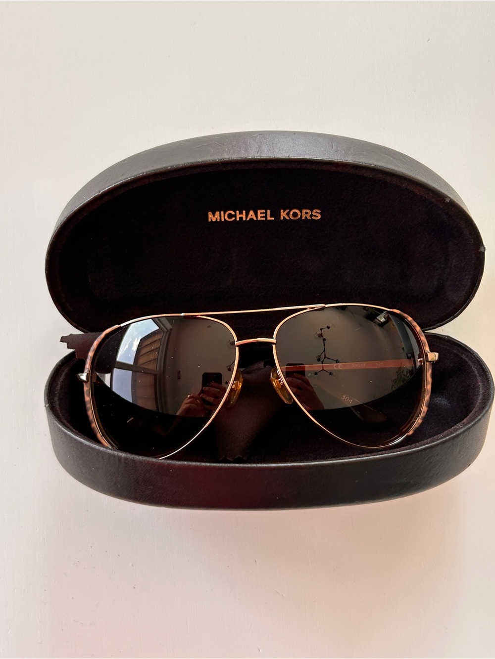 Michael Kors Gold Frame Sunglasses with Dark Lenses